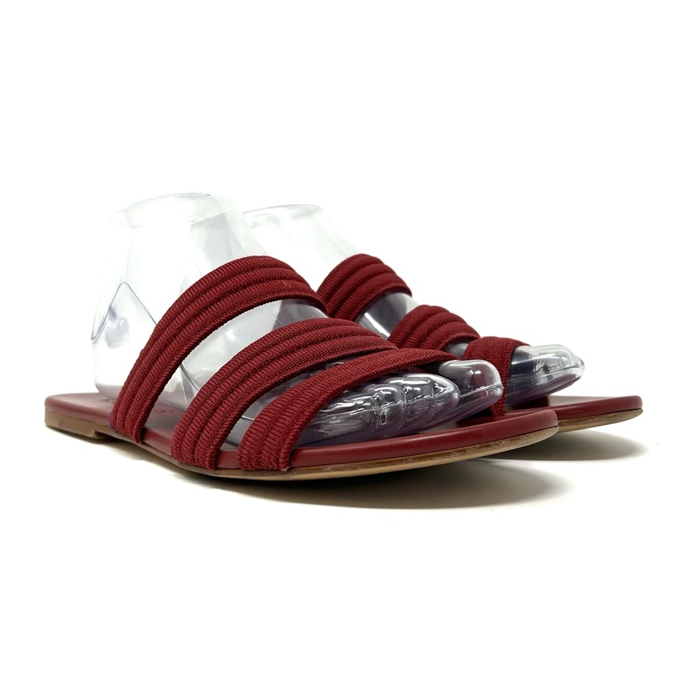 Rothy's Red Strappy Flat Sandals